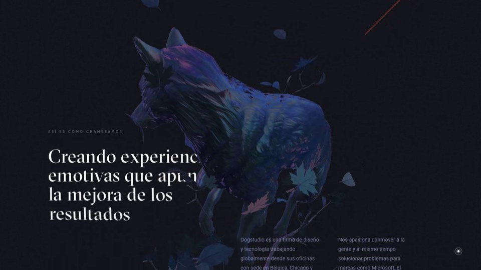 Vista del sitio Dogstudio